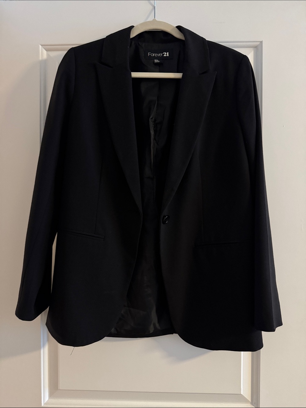 Forever 21 Black Classic Single-Button Blazer